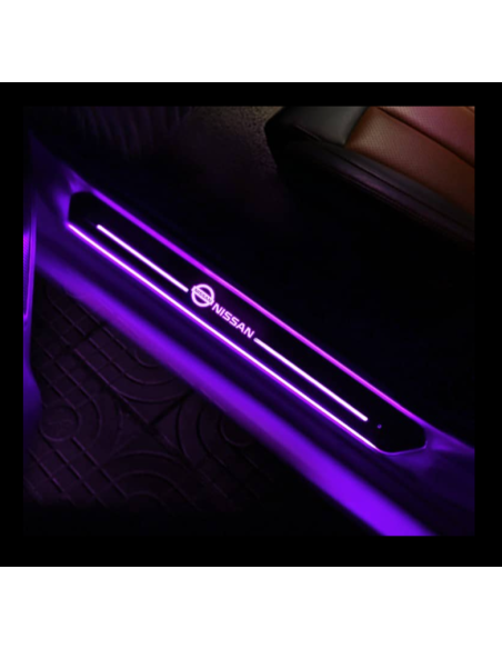 4pz anteriore e posteriore battitacco LED Nissan RGB senza fili adesivo