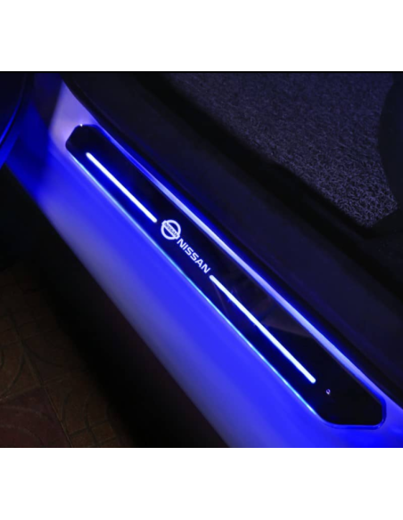 4pz anteriore e posteriore battitacco LED Nissan RGB senza fili adesivo