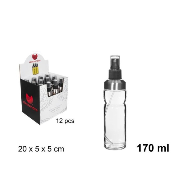Oliera tonda in Vetro con tappo a spruzzo 170 ML