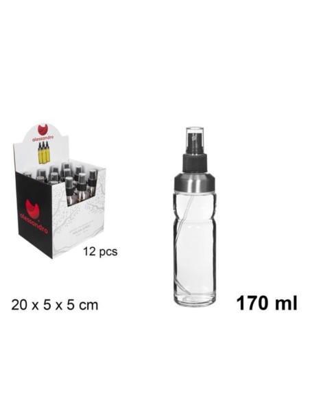 Oliera tonda in Vetro con tappo a spruzzo 170 ML