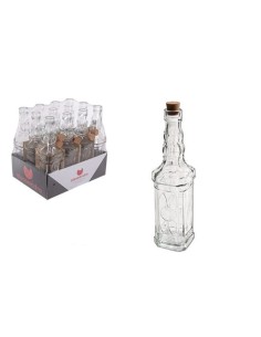 Bottiglia di vetro con tappo in sughero 500 ML quadrato 2
