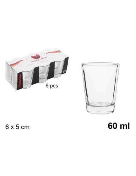 6pz. Bicchierini Damasco 60ML