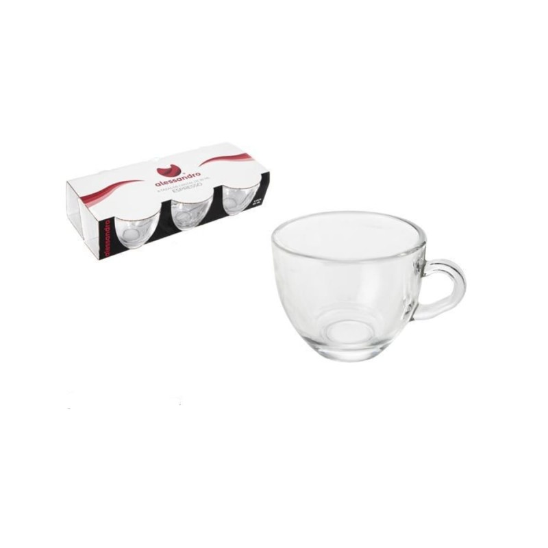 6pz. bicchieri in vetro espresso 85ML art.104232