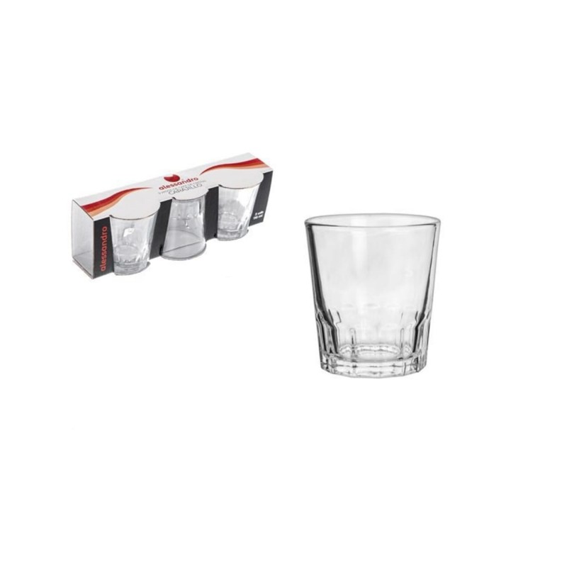 3pz. Tazzine caffè in vetro 110 ML