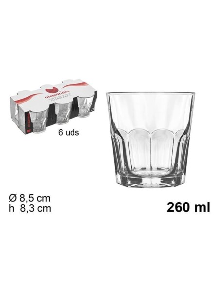 6pz. Bicchieri acqua Casablanca 260ML