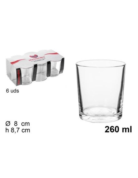 6pz. Bicchieri acqua Marbella 260ML