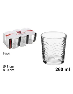 6pz.  Bicchieri acqua BALI 260ML 2