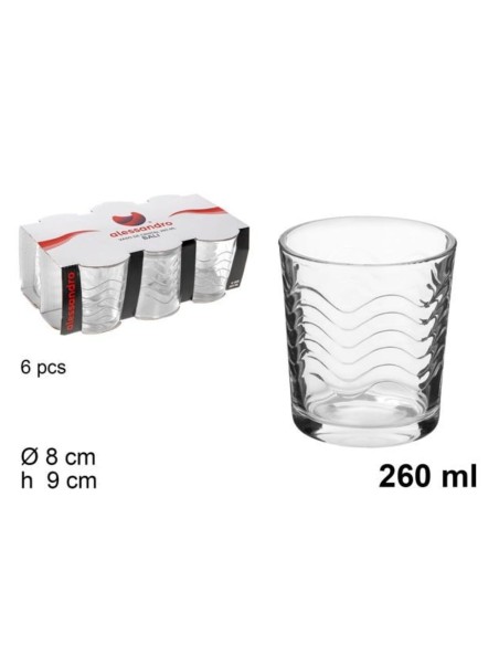 6pz.  Bicchieri acqua BALI 260ML