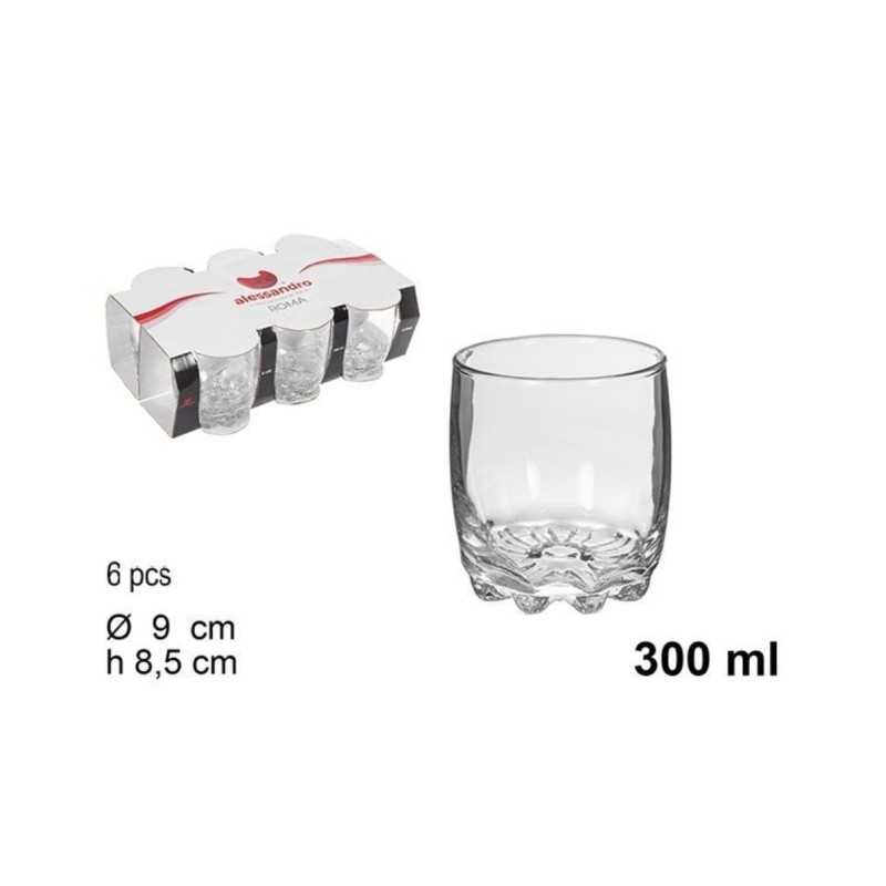 6pz. Bicchieri acqua Roma 300ML