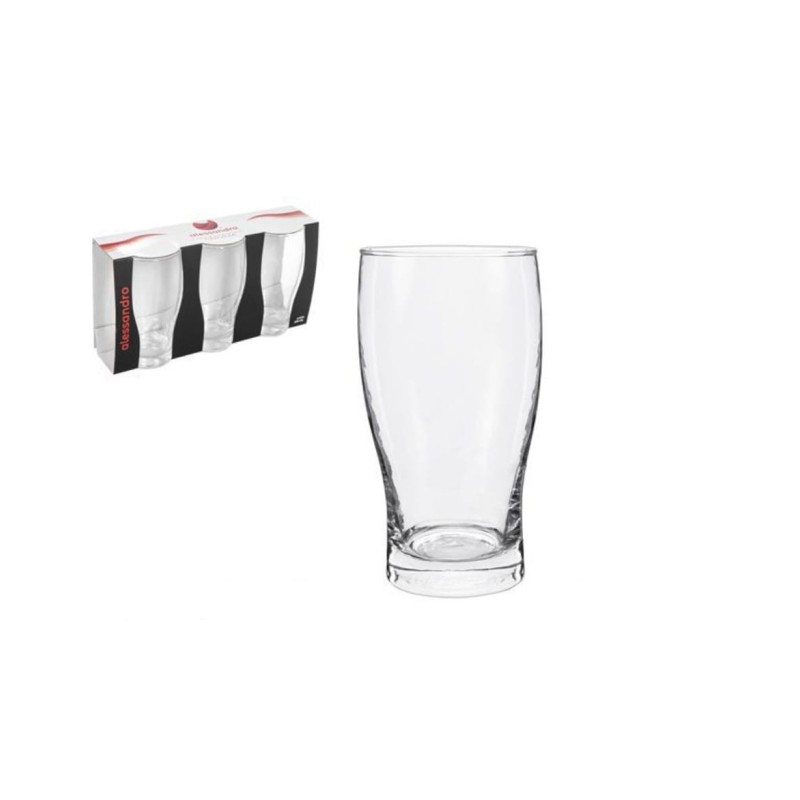 3pz. Bicchieri da birra in Vetro da 560ML