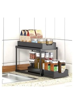 Cestelli portaoggetti multifunzionali Nero 2