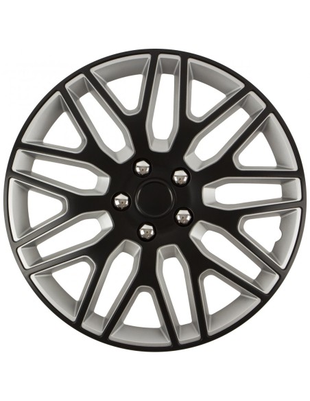 Copricerchi Auto Black & Silver Dakar NC 4pz.