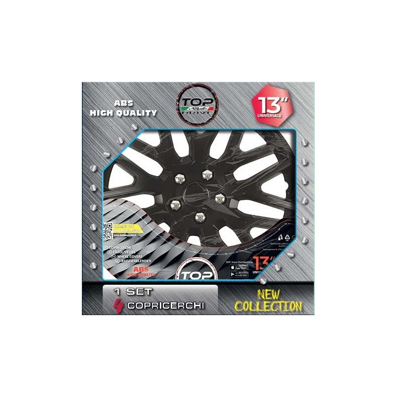 Copricerchi Auto Black Dakar 4pz.
