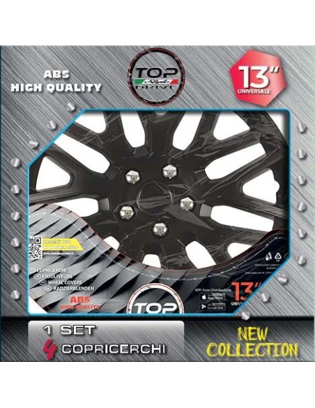 Copricerchi Auto Black Dakar 4pz.