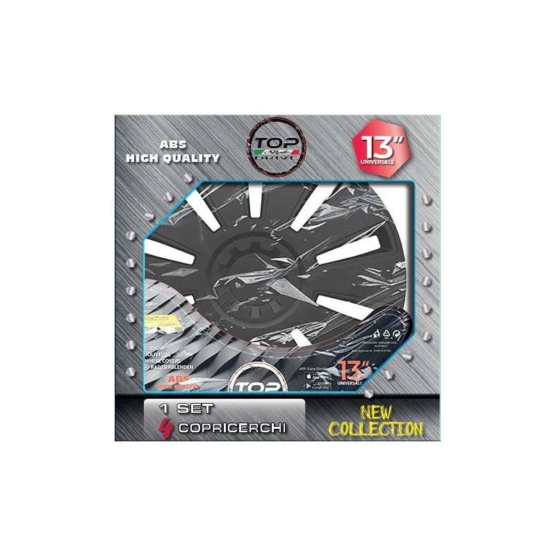 Copricerchi Auto Black Grid 4pz.