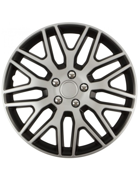Copricerchi Auto Dakar NC Silver & Black 4pz.