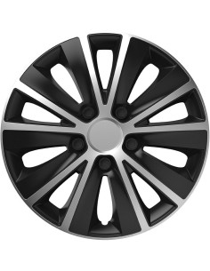 Copricerchi Auto Rapide Silver & Black 4pz. 2