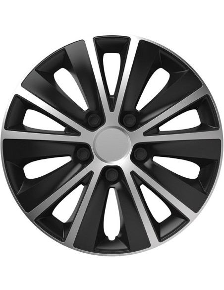 Copricerchi Auto Rapide Silver & Black 4pz.
