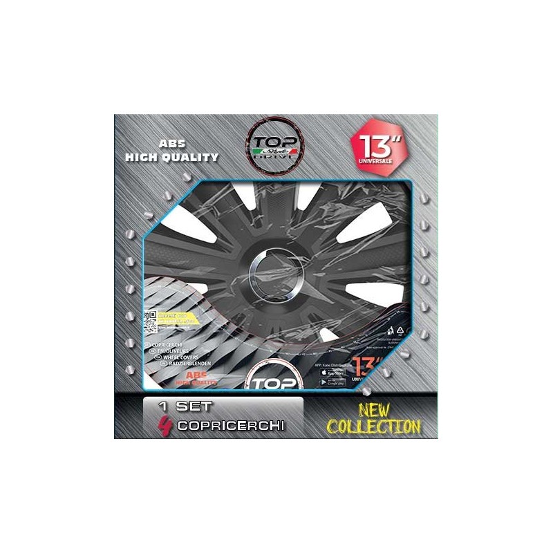 Copricerchi Auto Aviator Black 4pz.