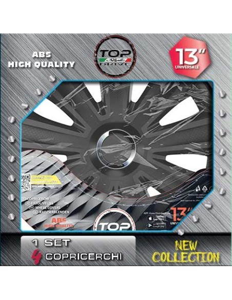 Copricerchi Auto Aviator Black 4pz.