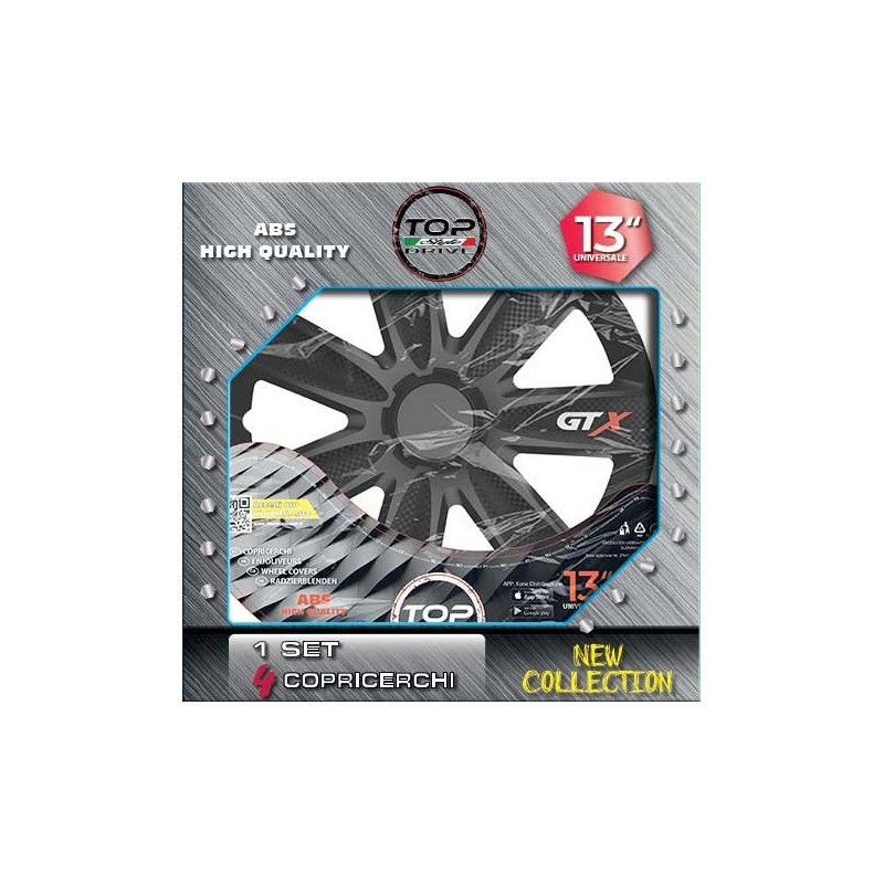 Copricerchi Auto GTX Black 4pz.