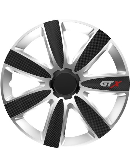 Copricerchi Auto GTX Black & Silver 4pz.