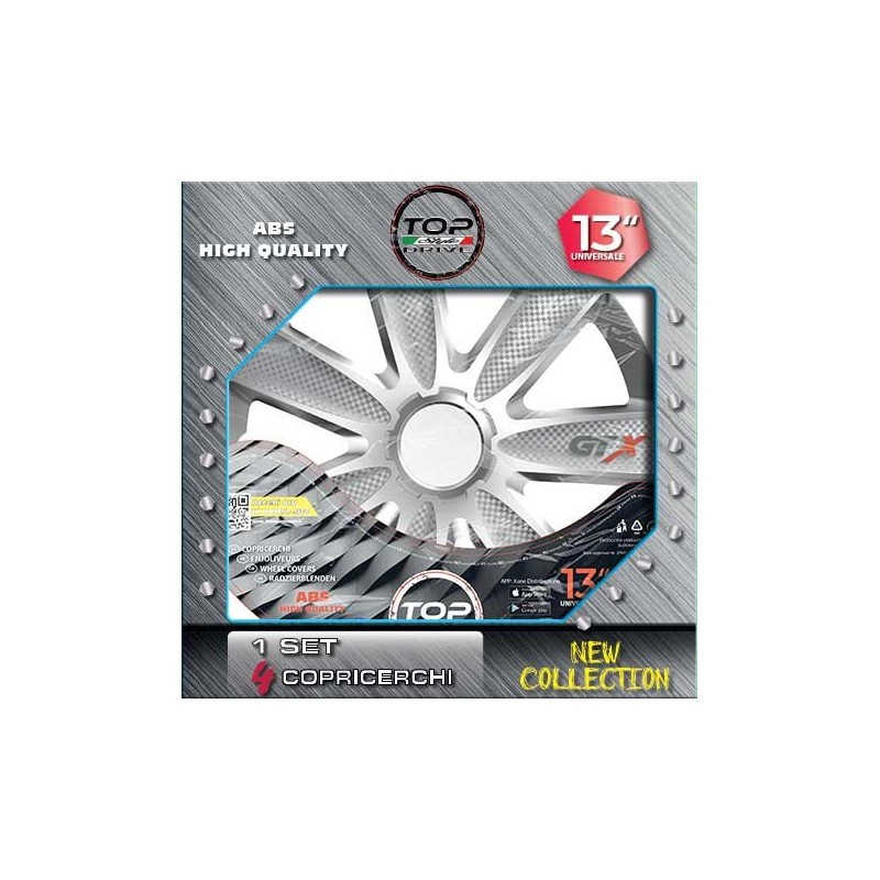 Copricerchi Auto GTX Silver 4pz.