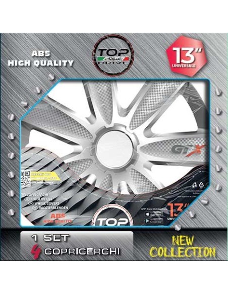 Copricerchi Auto GTX Silver 4pz.