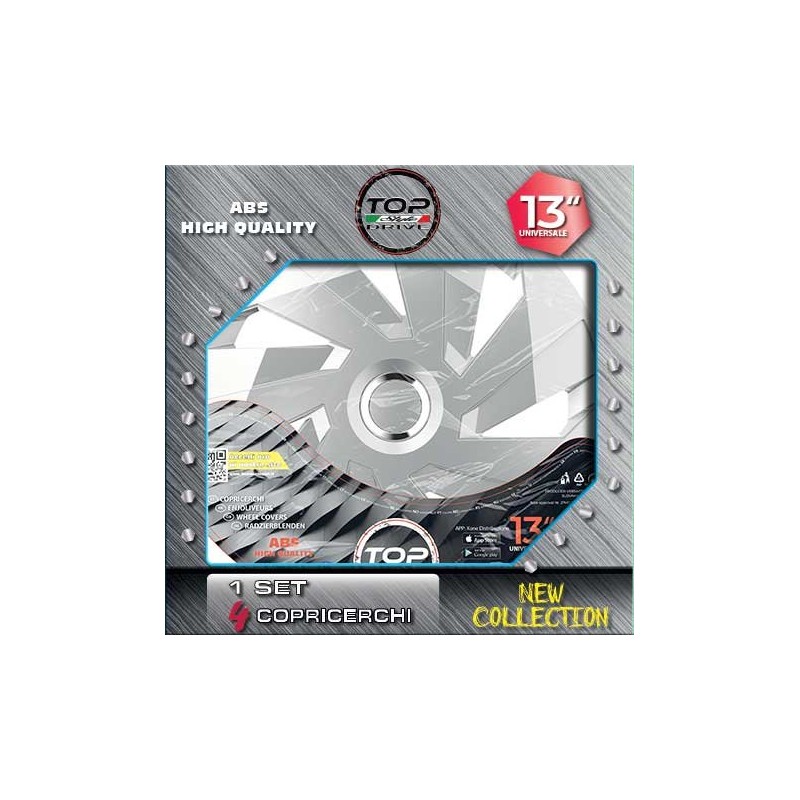 Copricerchi Auto Vector Silver 4pz.