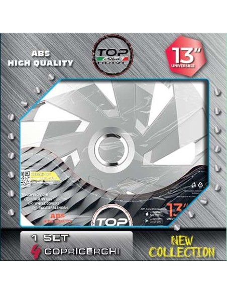 Copricerchi Auto Vector Silver 4pz.