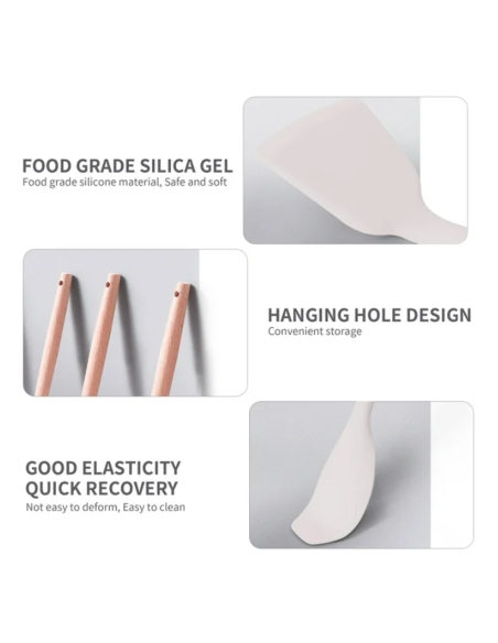 Set di utensili da cucina completo in silicone - resistenti al calore