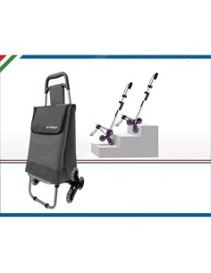 Trolley Spesa 3 Ruote Grigio 2