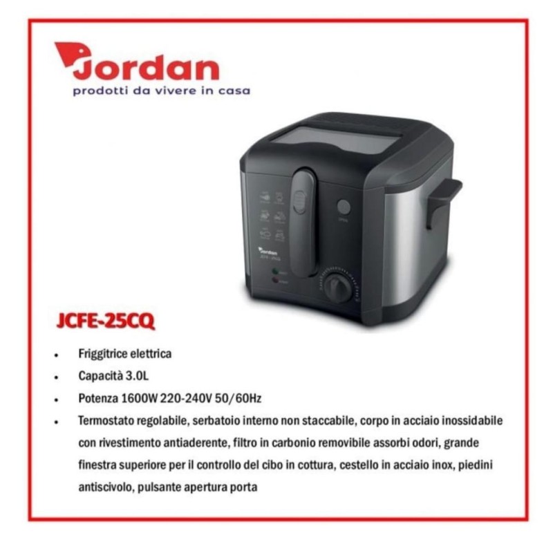 Friggitrice elettrica 1660W Jordan 3L