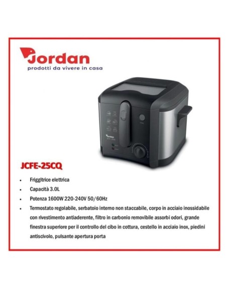 Friggitrice elettrica 1660W Jordan 3L