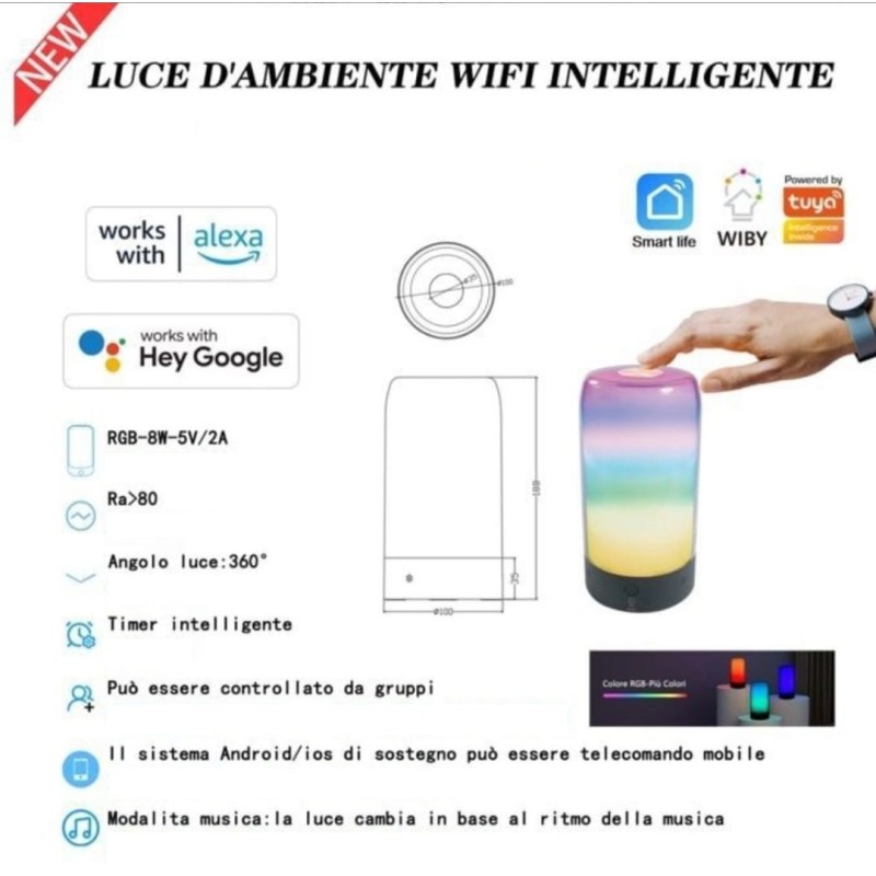 Lampada LED Luce d'ambiente wifi intelligente WIBY