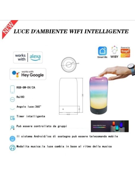 Lampada LED Luce d'ambiente wifi intelligente WIBY