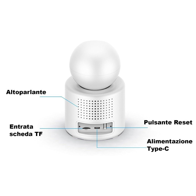 Telecamera IP WIFI con Videochiamata visione IR HD
