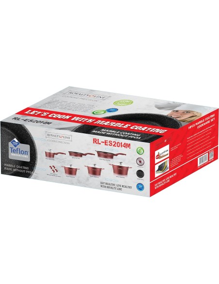 Set batteria da cucina con rivestimento in marmo, 60x37x43cm