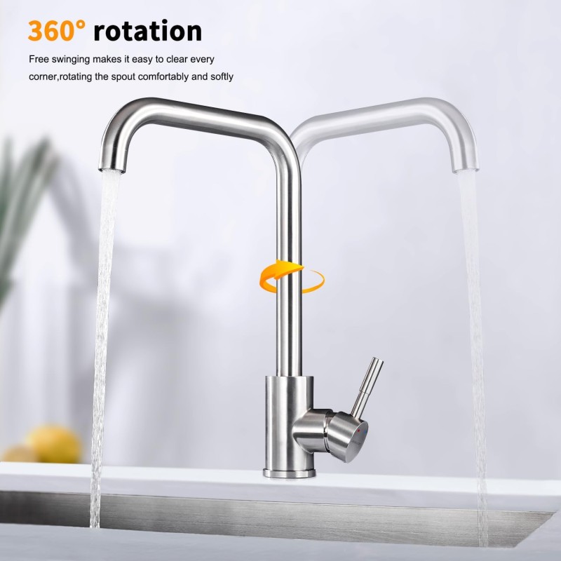 Rubinetto per Cucina in Acciaio Inox art.86002