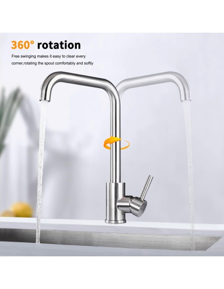 Rubinetto per Cucina in Acciaio Inox art.86002