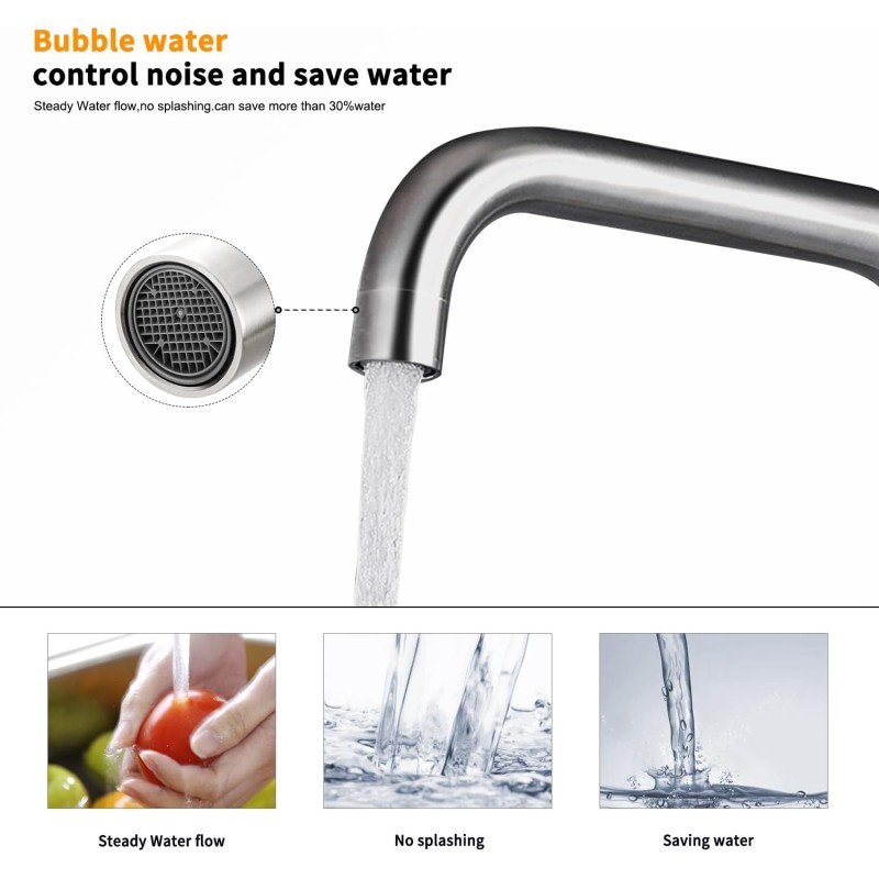 Rubinetto per Cucina in Acciaio Inox art.86002