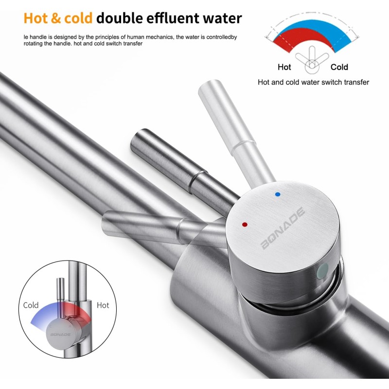 Rubinetto per Cucina in Acciaio Inox art.86002