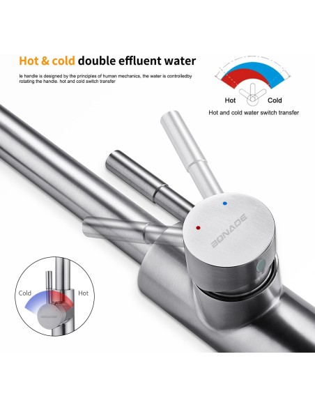 Rubinetto per Cucina in Acciaio Inox art.86002