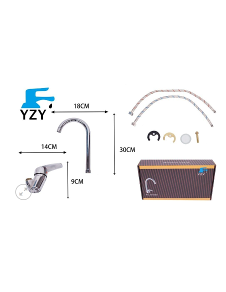 Rubinetto Miscelatore Monocomando Lavello Cucina Cromato 62042