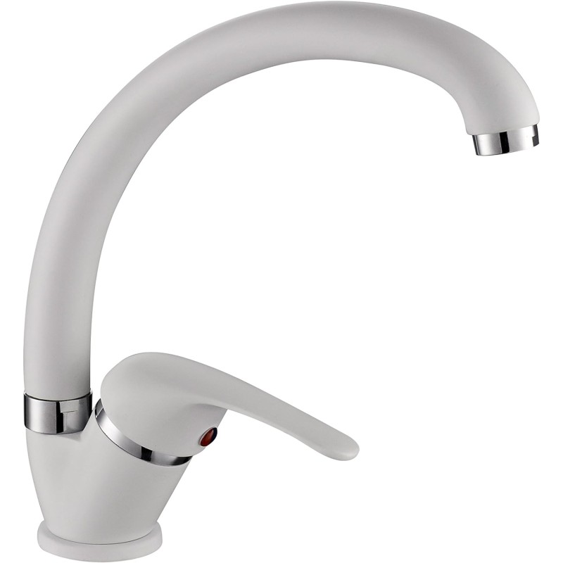 Rubinetto Miscelatore lavello Cucina 63001 Bianco