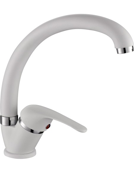 Rubinetto Miscelatore lavello Cucina 63001 Bianco