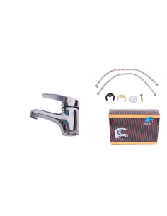 Rubinetto Miscelatore Lavabo Lavandino Bagno Cromato 61002 2