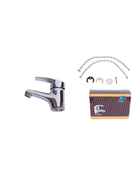 Rubinetto Miscelatore Lavabo Lavandino Bagno Cromato 61002