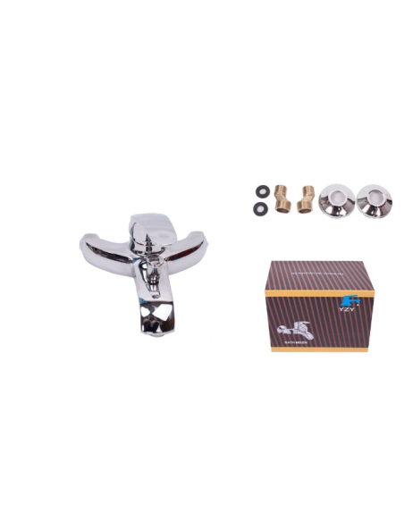 Rubinetto Miscelatore Monocomando Parete Vasca Da Bagno Cromato 61004