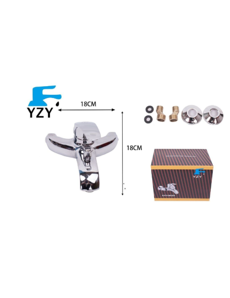 Rubinetto Miscelatore Monocomando Parete Vasca Da Bagno Cromato 61004